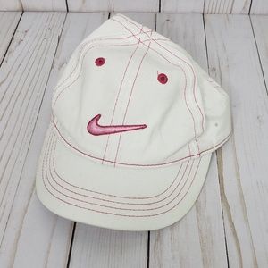 Nike Accessories - Nike White Pink Logo Girls Baseball Cap Nike Accessories - Nike White Pink Logo Girls Baseball Cap